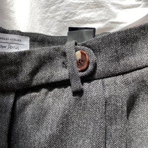Straight Tweed Trousers